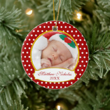 Baby's First Christmas Foto Ornament