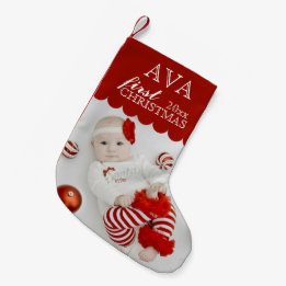 Baby's First Christmas FOTO STRUMPF Kleiner Weihnachtsstrumpf