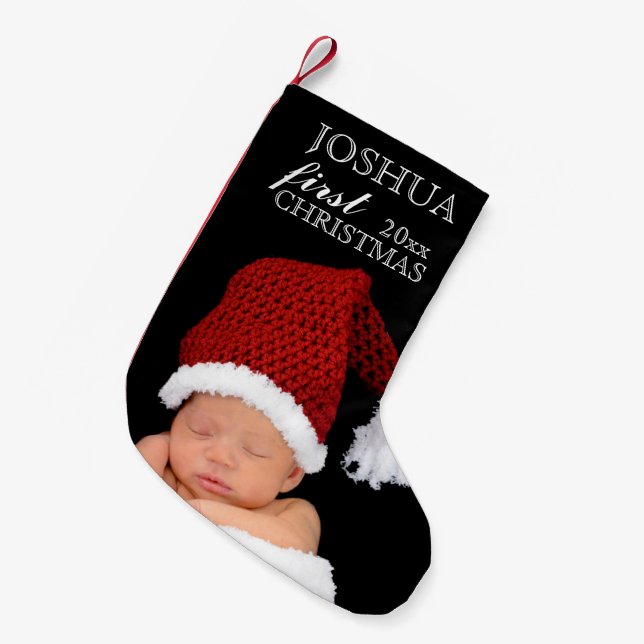 Baby's First Christmas FOTO STRUMPF Kleiner Weihnachtsstrumpf (Vorderansicht (hängend))