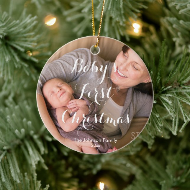 Baby's First Christmas Foto Tree Ornament (Baum)
