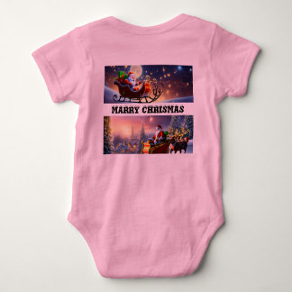 Baby's First Christmas Jersey Bodysuit Baby Strampler