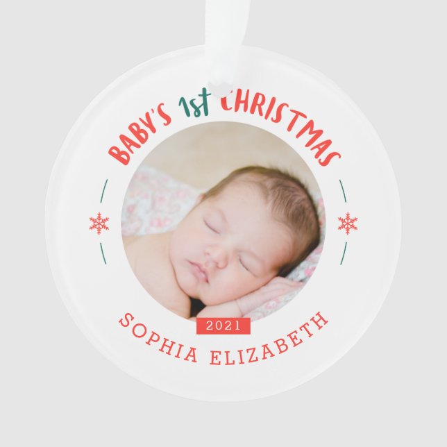 Baby's First Christmas Keepake Ornament (Vorderseite)