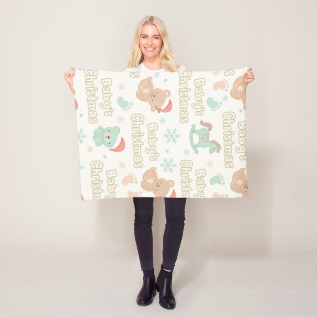 Baby's First Christmas Keepsake Milestone  Fleecedecke (Beispiel)