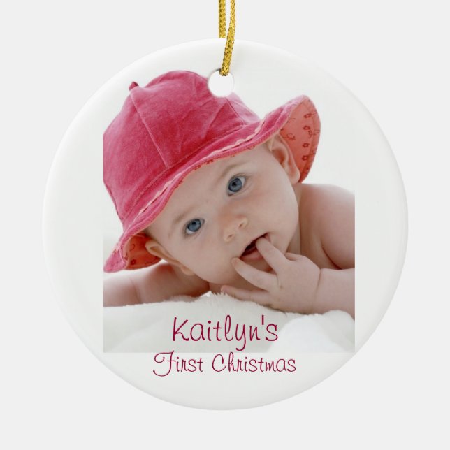 Baby's First Christmas Keramik Ornament (Vorne)