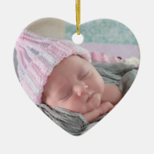 Baby's First Christmas Neugeborenes Foto Keepake Keramik Ornament
