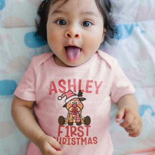 Baby's First Christmas Niedlich Baby Rentier Strampler