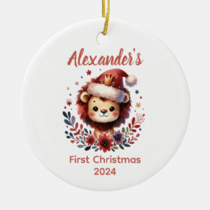 Baby's first Christmas niedlich Lion baby Animal Keramik Ornament