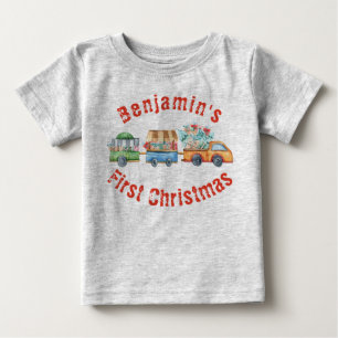 Baby's First Christmas Niedlich Xmas Truck Baby Baby T-shirt