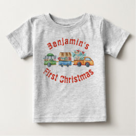 Baby's First Christmas Niedlich Xmas Truck Baby T-shirt