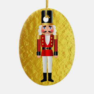 Baby's First Christmas Nutcracker Gold Personalisi Keramik Ornament