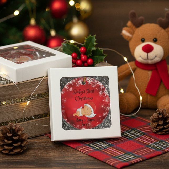 Baby's First Christmas , passen Sie den Namen des  Keramik Ornament (Von Creator hochgeladen)