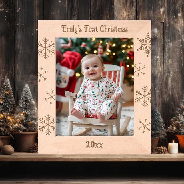 Baby's First Christmas Personalisiert Geätzte Rahmen (Von Creator hochgeladen)