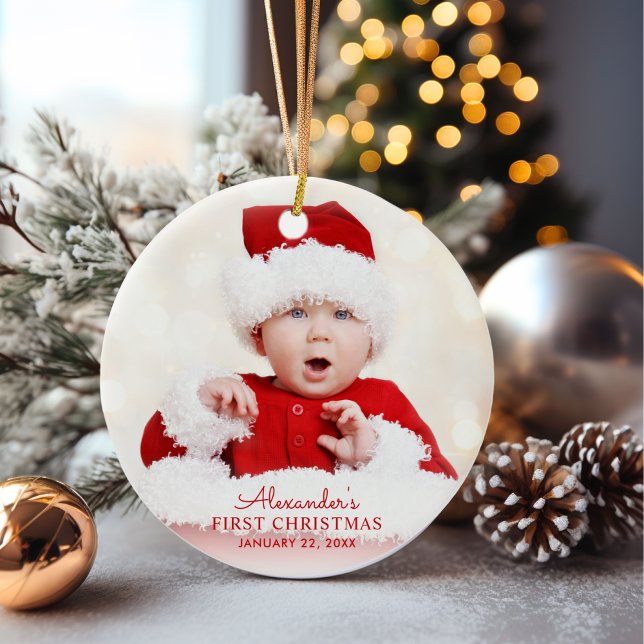 Baby's First Christmas Personalisiert Keramik Ornament (Von Creator hochgeladen)