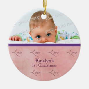 Baby's First Christmas Pink Ornament