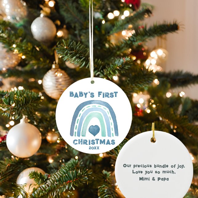 Baby's First Christmas Rainbow Heart Ornament (Von Creator hochgeladen)