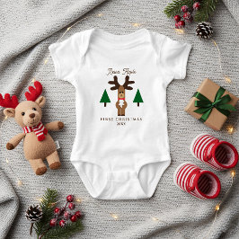 Baby's First Christmas Rentier Name Bodysuit Baby Strampler