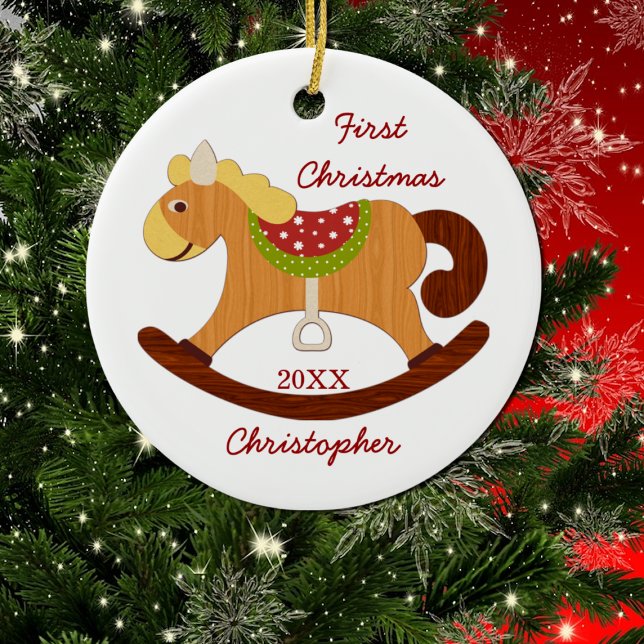 Baby's First Christmas Rocking Horse Ornament (Von Creator hochgeladen)