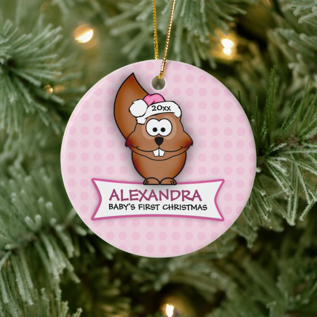 Baby's First Christmas Squirrel Ornament (Baum)