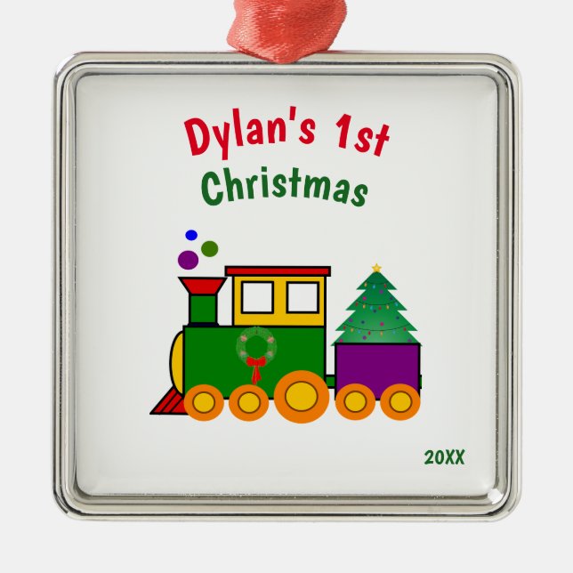 Baby's First Christmas Train Ornament (Vorne)