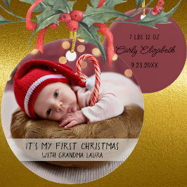 Baby's first Christmas with Grandma Keramik Ornament