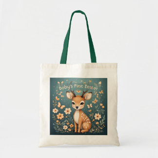 Babys First Easter Woodland Animals Baby Fawn Boho Tragetasche