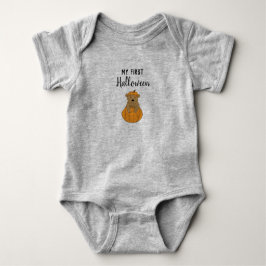 Baby's First Halloween Bear Pumpkin Baby Bodysuit Strampler