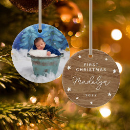 Baby's First Imitats Wood Foto Keramik Ornament