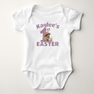 Baby's First Oaster Bunny Eggs Personalisiert Baby Strampler