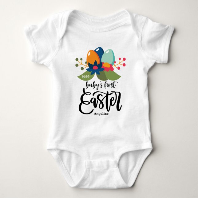 Baby's First Oaster Personalisiert Baby Bodysuit Strampler (Vorderseite)