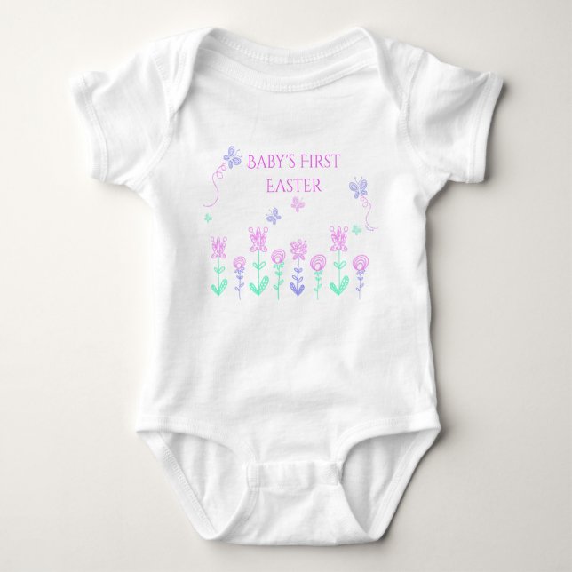 Baby's First Oaster Spring Garden Bodysuit Baby Strampler (Vorderseite)