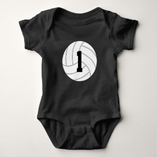 Baby's First Volleyball Game Custom Bodysuit Baby Strampler