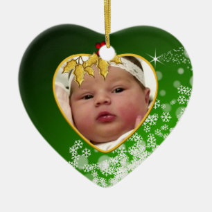 Baby's Foto Keepake Weihnachtsdekoration Keramik Ornament