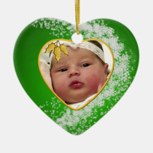 Baby's Foto Keepake Weihnachtsdekoration Keramik Ornament