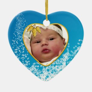 Baby's Foto Keepake Weihnachtsdekoration Keramik Ornament