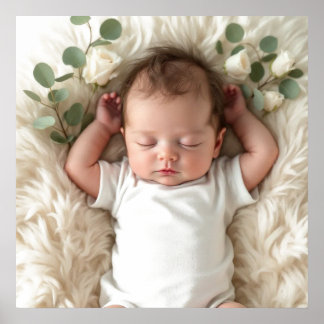 Baby's Foto personalisieren Poster