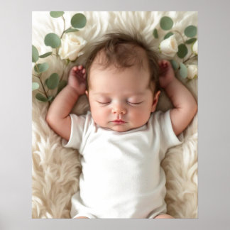 Baby's Foto personalisieren Poster