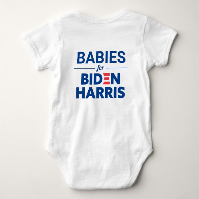 Babys für Biden Harris Custom Text Baby Strampler (Rückseite)