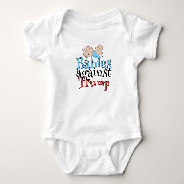 Babys gegen Trump Niedlich Baby Strampler (Vorderseite)