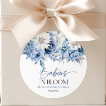 Babys in Bloom Blue Floral Multiples Baby Dusche