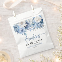 Babys in Bloom Dusty Blue Floral Baby Dusche
