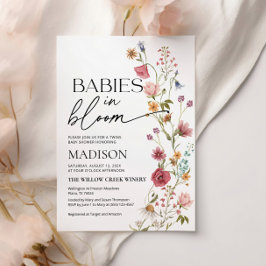 Babys in Bloom | Einladung von Twins Baby Shower