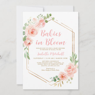 Babys in Bloom Twins Kinderdusche Einladung