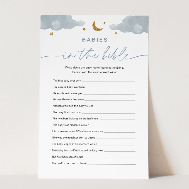 Babys in der Bibel Twinkle Star Baby Shower Game (Von Creator hochgeladen)