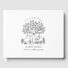 Baby's Journey Woodland Animals Baby Dusche Gästebuch