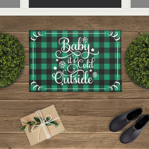 Baby's kalt Outdoor Green Buffalo Karierter Urlaub Fußmatte