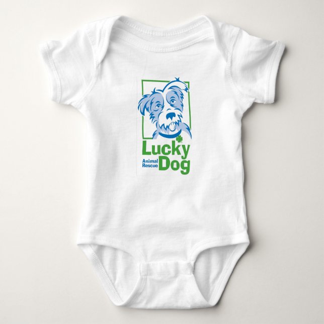 Baby's Lucky Dog Bodysuit Baby Strampler (Vorderseite)