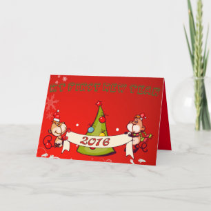 Babys: mein erstes neues Jahr - Feiertagskarte