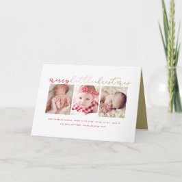 Baby's Merry Little Christmas Niedlich 3 Foto Coll Feiertagskarte