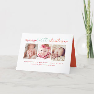 Baby's Merry Little Christmas Niedlich 3 FotoColla Feiertagskarte