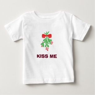 BABY'S MISTLETOE/KISS ME T - SHIRT